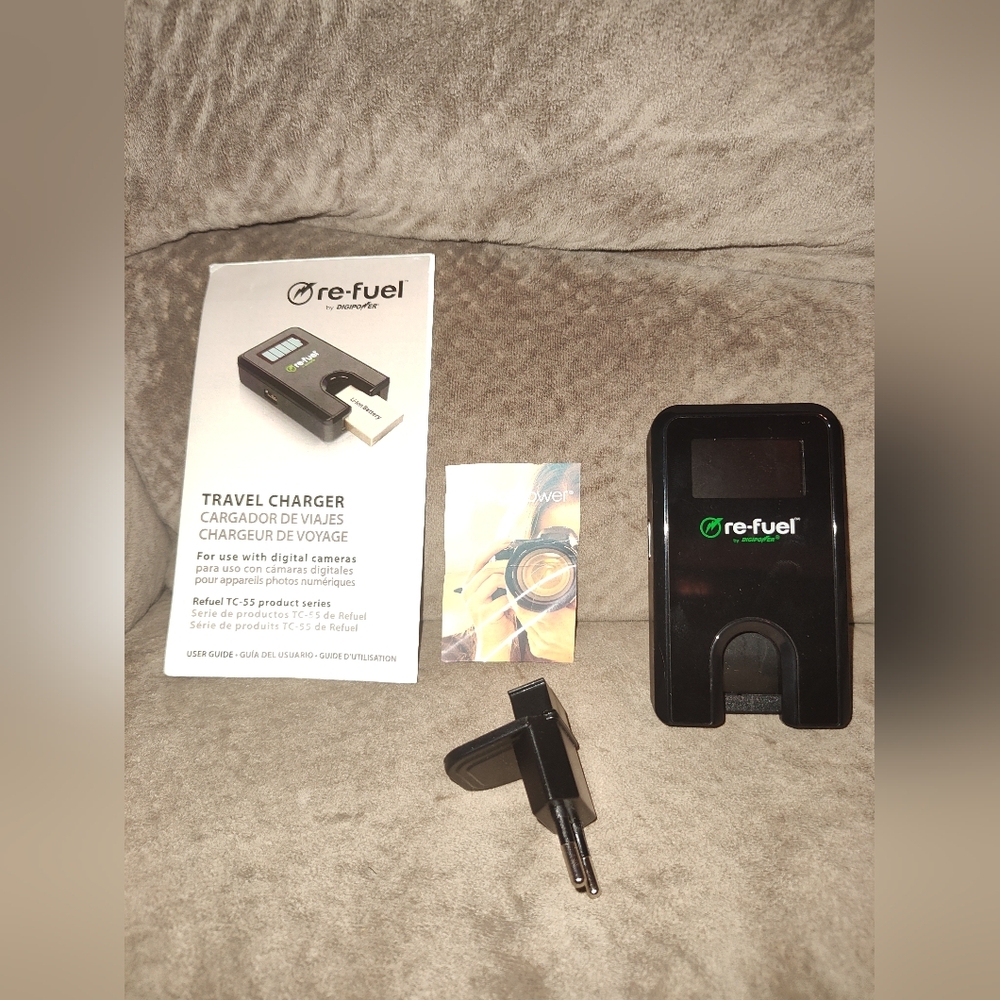 Re-fuel by Digipower Digital Camera Travel Charger for cannon w/USB Port